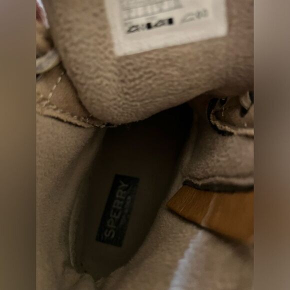 SPERRY boots-EUC- Sherpa lining, cream colored, gently loved w/ lots of life sz6 - Picture 10 of 11